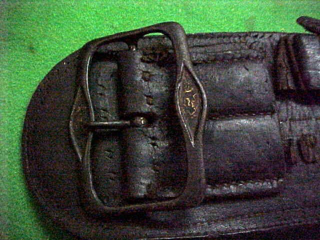 19th Century Genuine Leather Mexican Revolution Gun Belt
