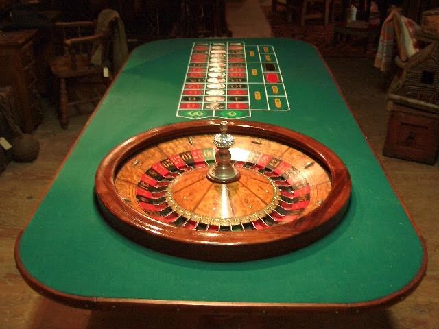 19th Century Roulette Wheel and Table