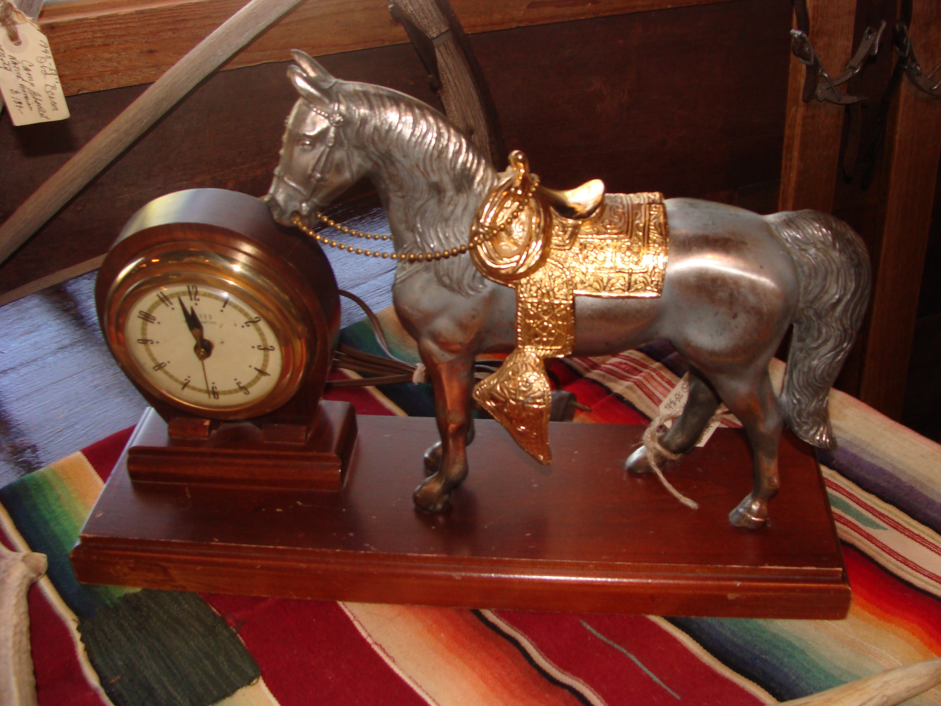 1940's Electric Stallion Horse Clock  SOLD