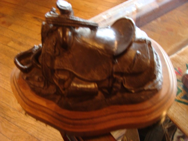 Small Detailed Bronze Saddle by the famous Bill Nebeker Signed and Numbered #4 / 50