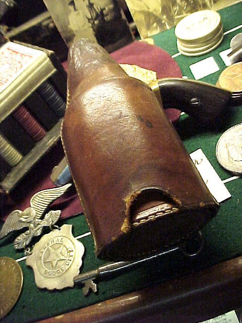 1900's Leather Dice Cup Bottle Cover  SOLD