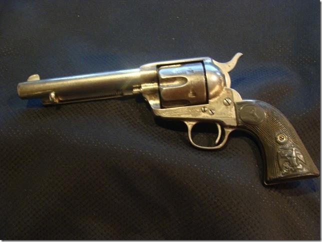 1892 Colt Single Action Army .45 cal Revolver Nickeled with Wells Fargo Markings / Colt Logo