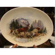 Hand painted Plate of an Elk