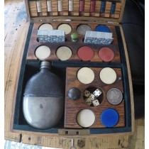 19th Century genuine Old West Gambler’s Personal Travelling Gambling Box