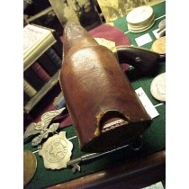 1900's Leather Dice Cup Bottle Cover  SOLD