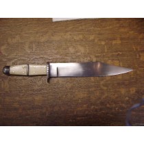 19th Century Bone/Brass Studded Bowie Knife