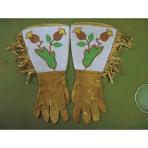19th Century Plains Indians Beaded Gauntlets