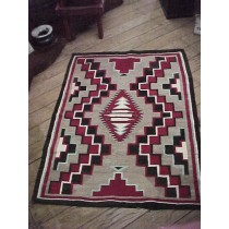1940 Navajo Rug titled "3 Feathers"