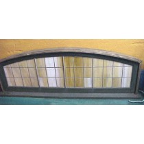 1910 Antique Amber Stain-Glass Window